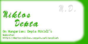 miklos depta business card